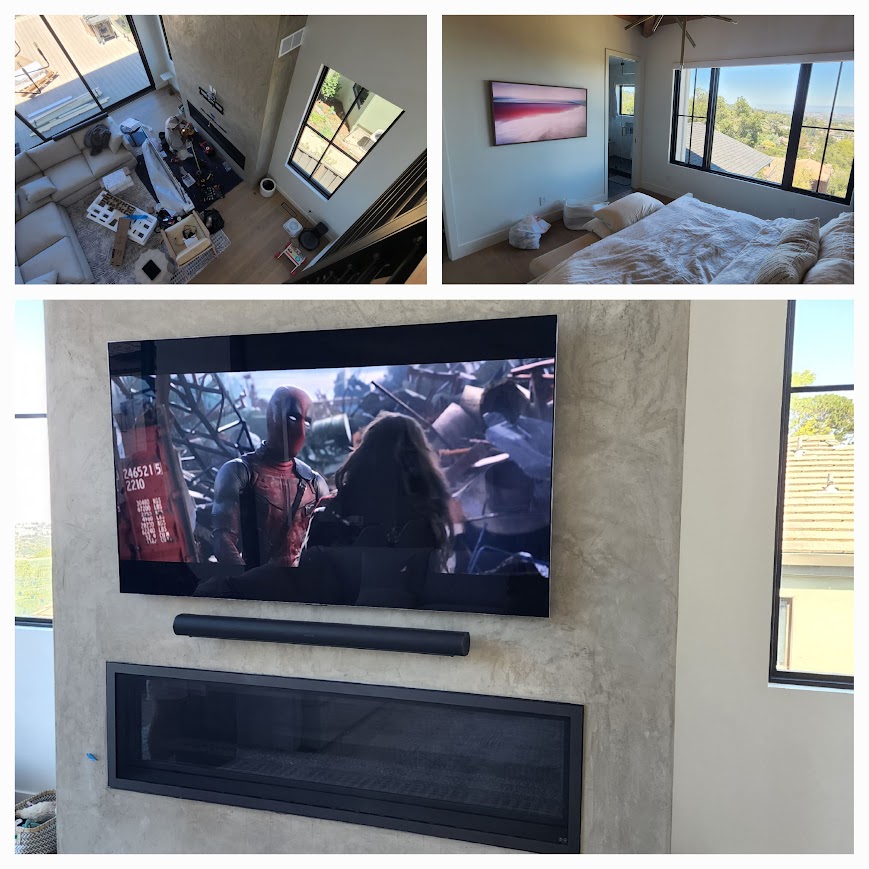 TV installation project collage